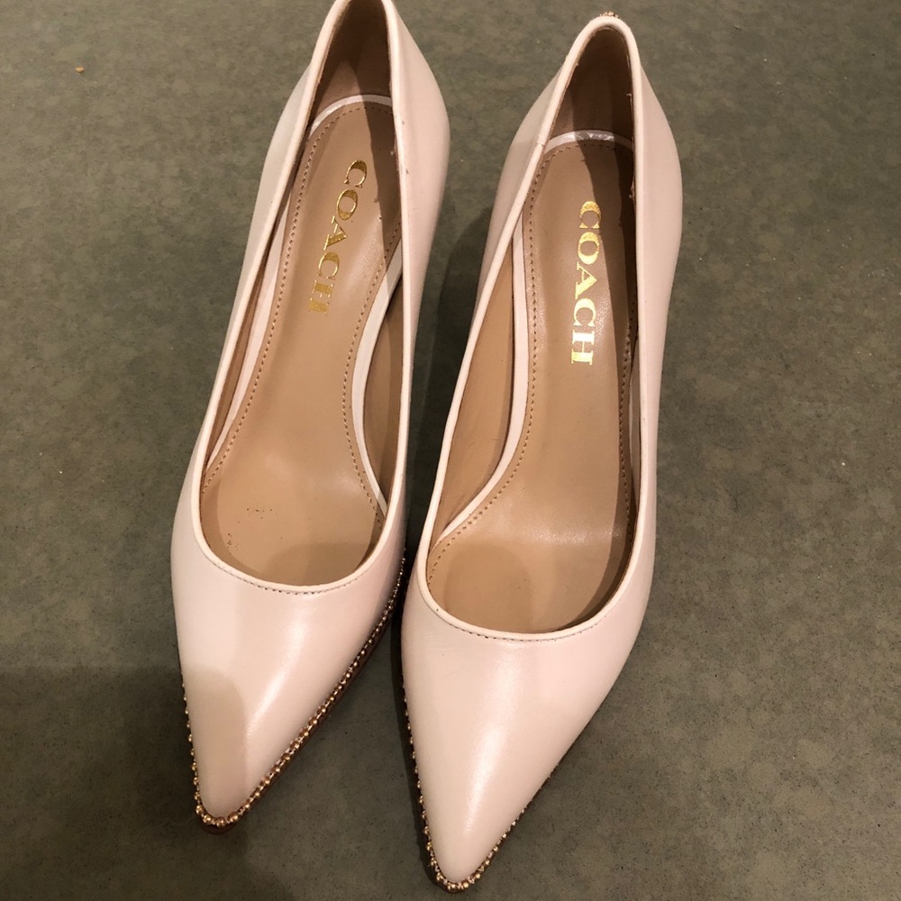 Coach White Heels